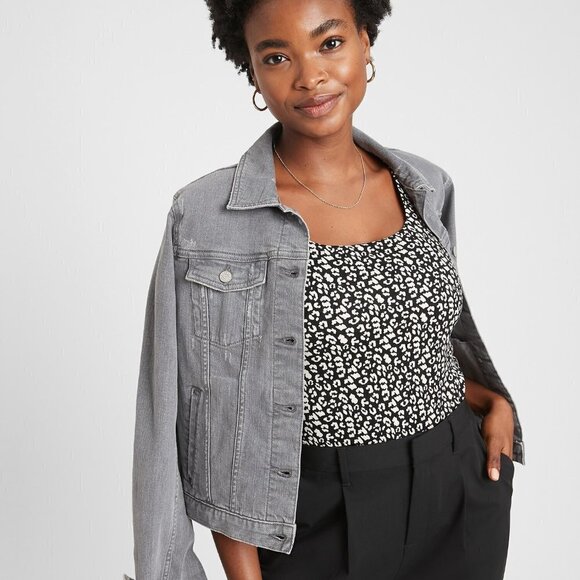 NWT BANANA REPUBLIC | Scoop-Neck Thong Bodysuit Leopard Print | Sz. M - Picture 1 of 7
